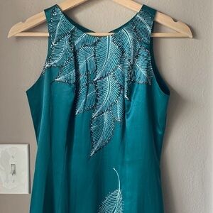 Green Leaf Sleeveless Gown